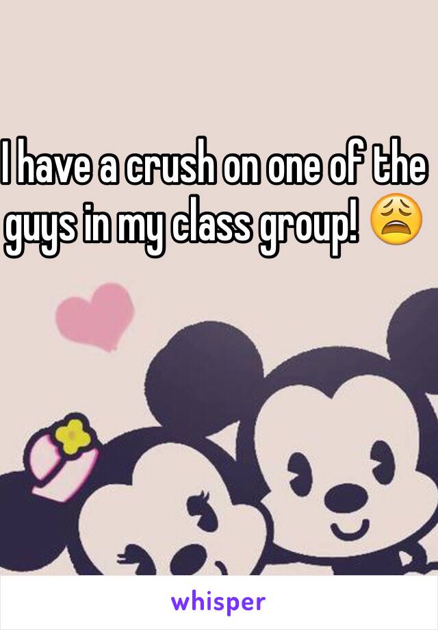 I have a crush on one of the guys in my class group! 😩