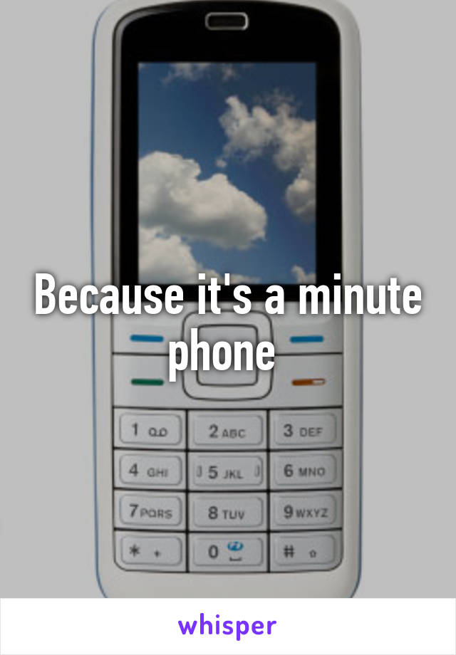 Because it's a minute phone 