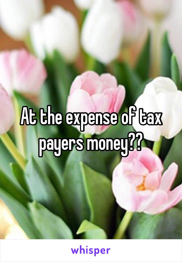 At the expense of tax payers money??
