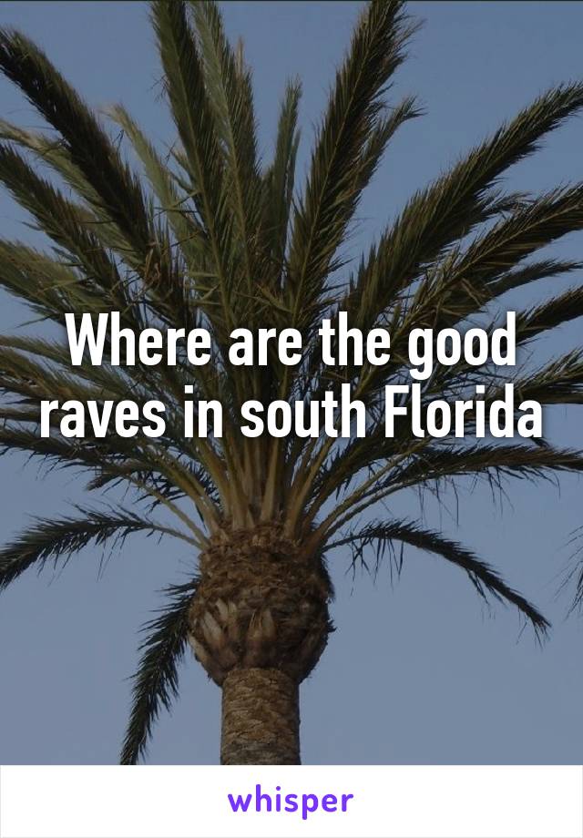 Where are the good raves in south Florida 