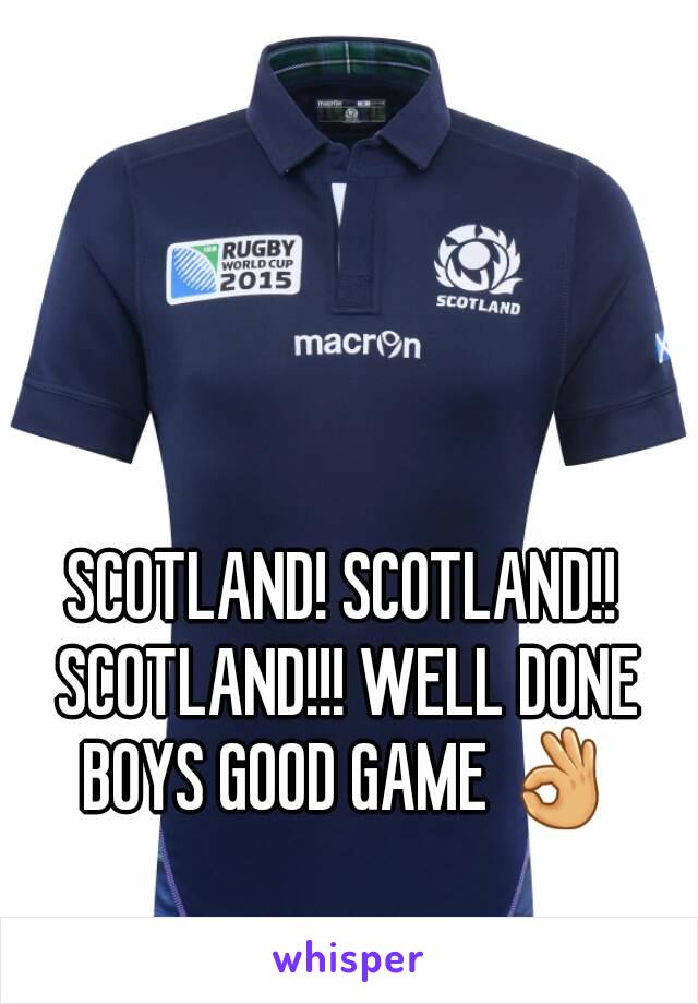 SCOTLAND! SCOTLAND!! SCOTLAND!!! WELL DONE BOYS GOOD GAME 👌