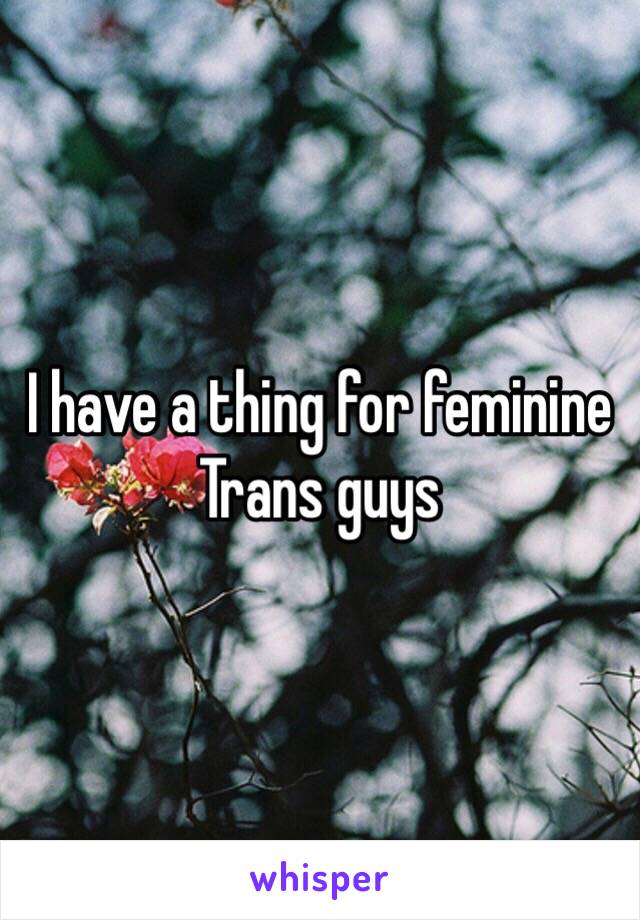 I have a thing for feminine Trans guys