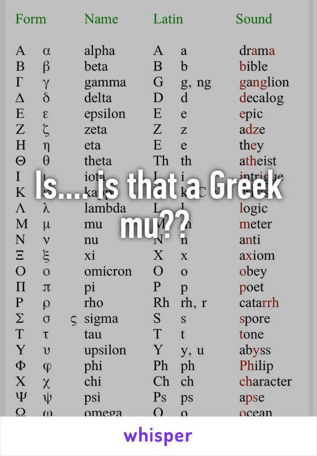 Is.... is that a Greek mu?? 
