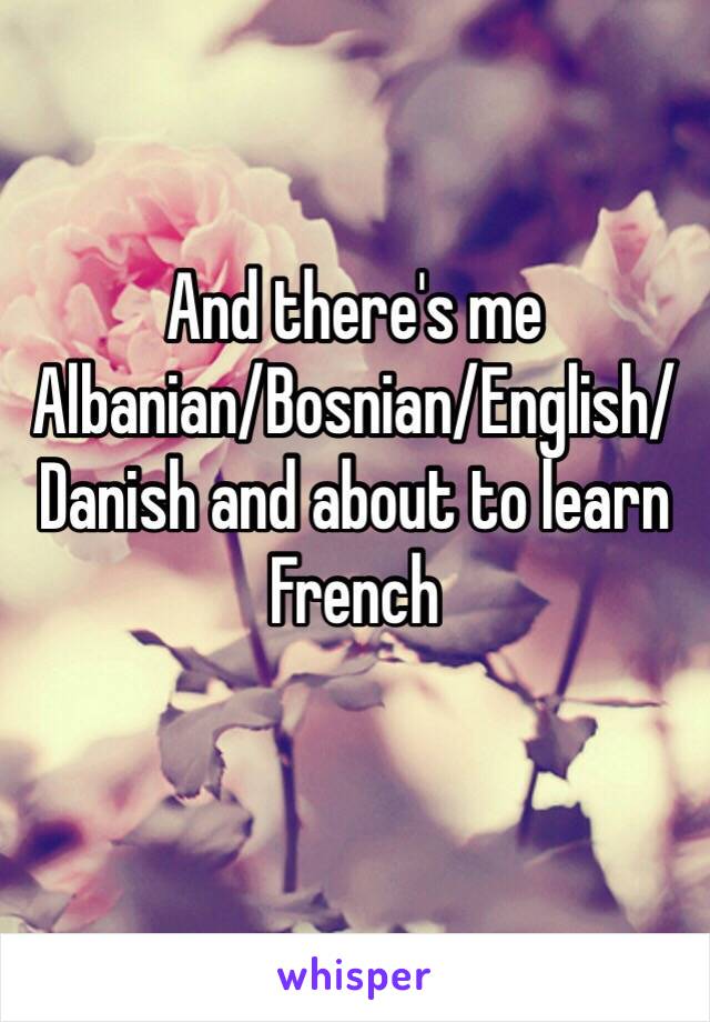 And there's me 
Albanian/Bosnian/English/Danish and about to learn French 
