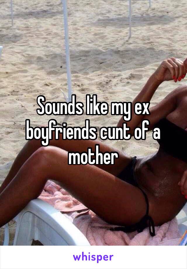 Sounds like my ex boyfriends cunt of a mother 