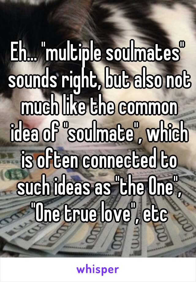 Eh... "multiple soulmates" sounds right, but also not much like the common idea of "soulmate", which is often connected to such ideas as "the One", "One true love", etc