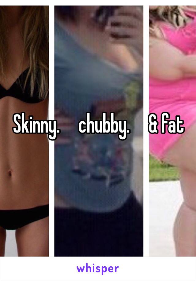 Skinny.     chubby.     & fat 