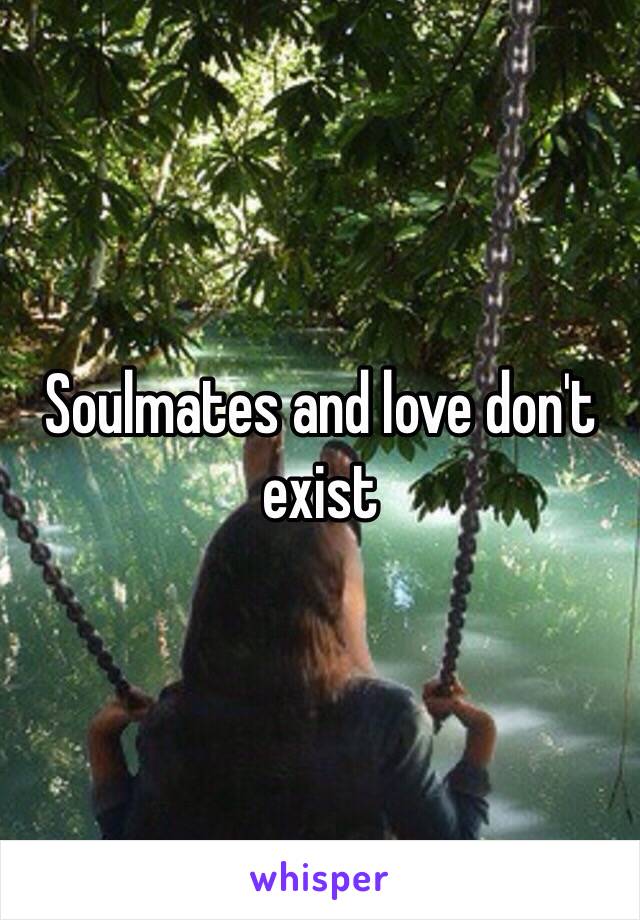 Soulmates and love don't exist