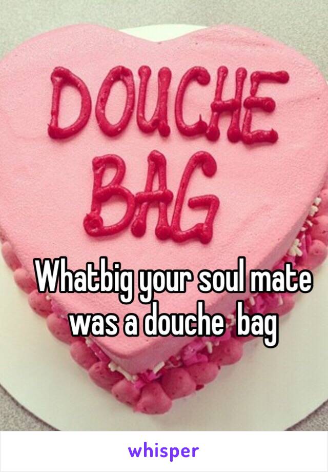 Whatbig your soul mate was a douche  bag