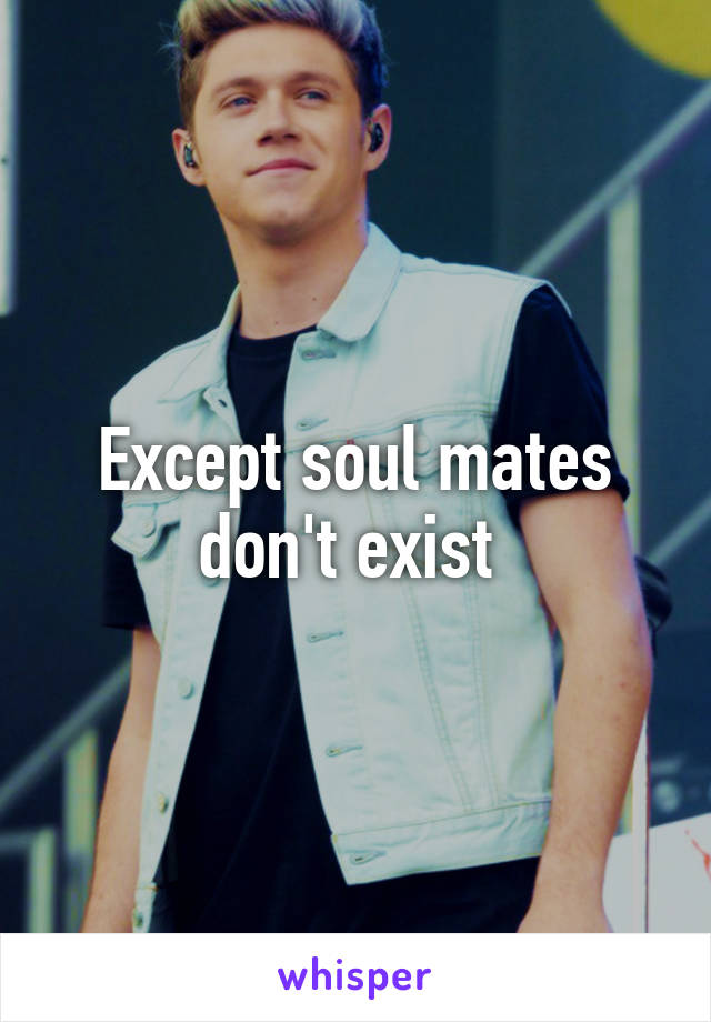 Except soul mates don't exist 