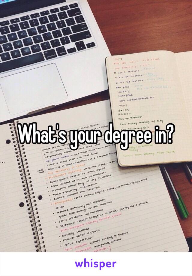 What's your degree in?