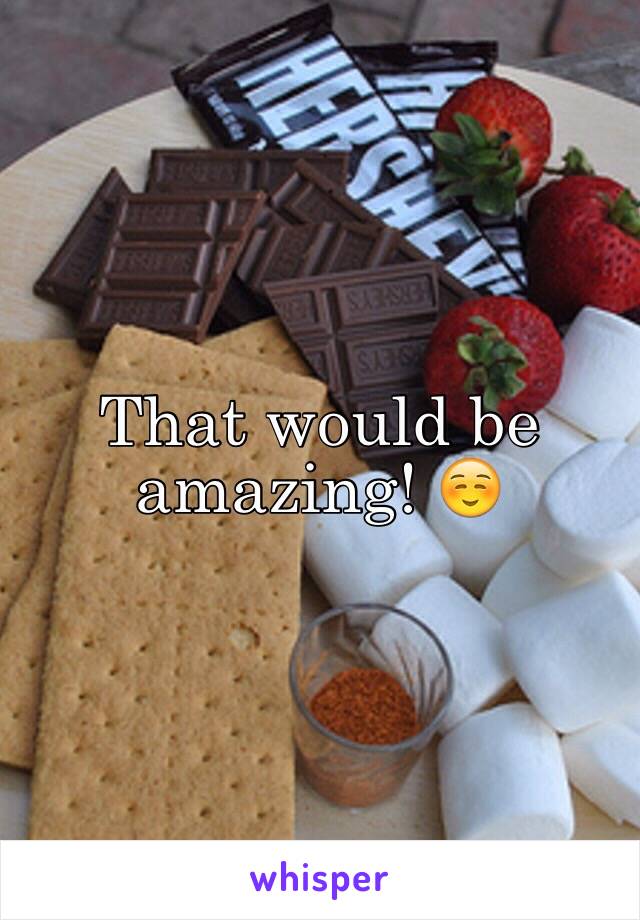 That would be amazing! ☺️