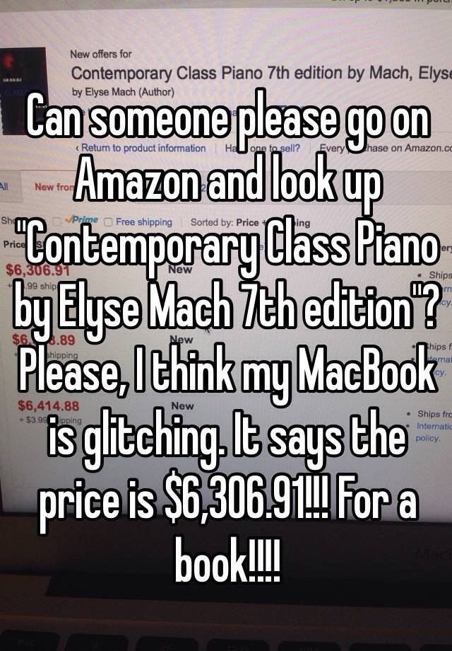 Can someone please go on Amazon and look up "Contemporary Class Piano