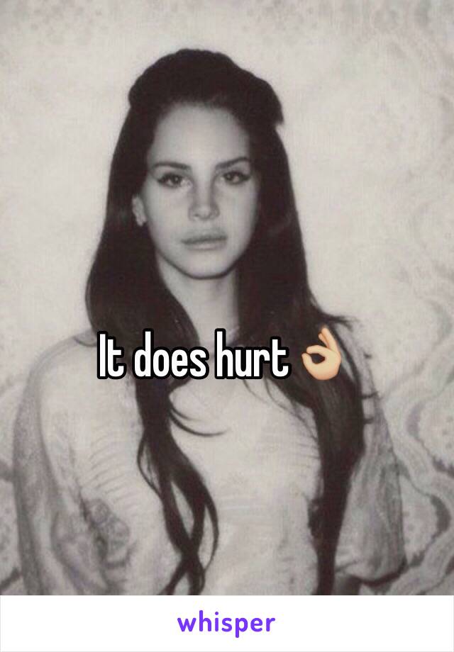 It does hurt👌🏼