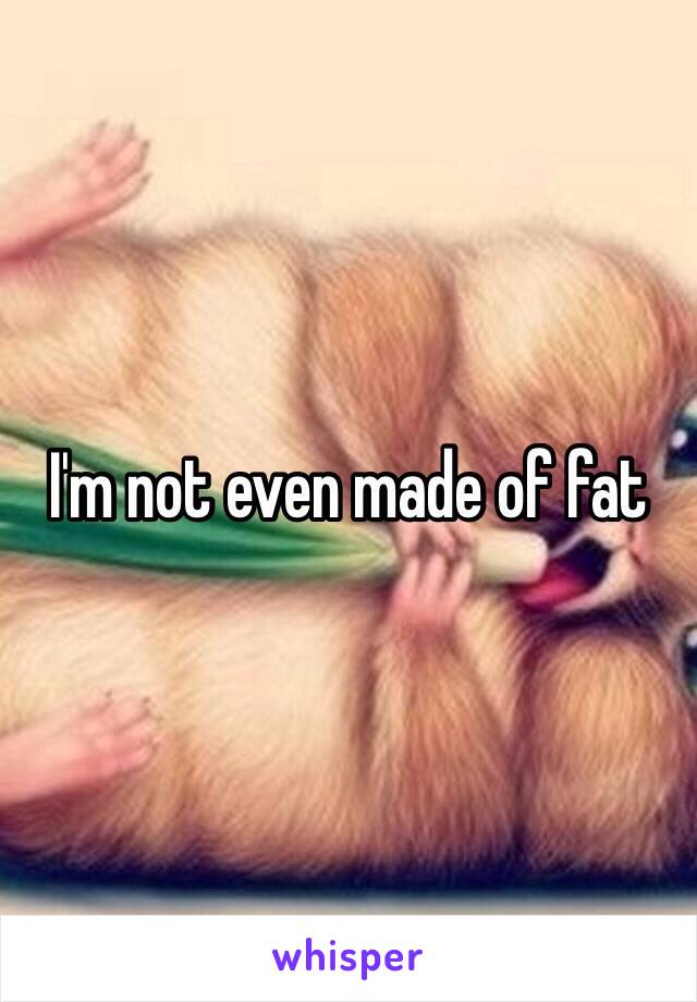 I'm not even made of fat