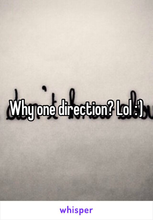 Why one direction? Lol :')