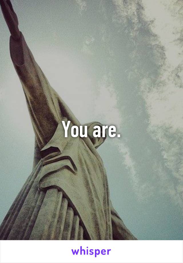 You are.