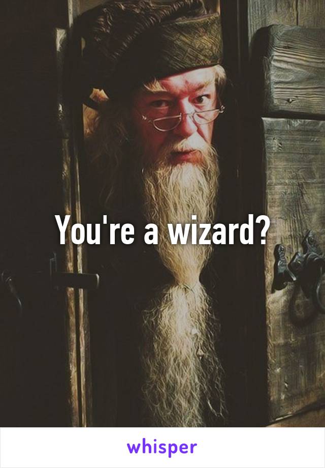 You're a wizard?