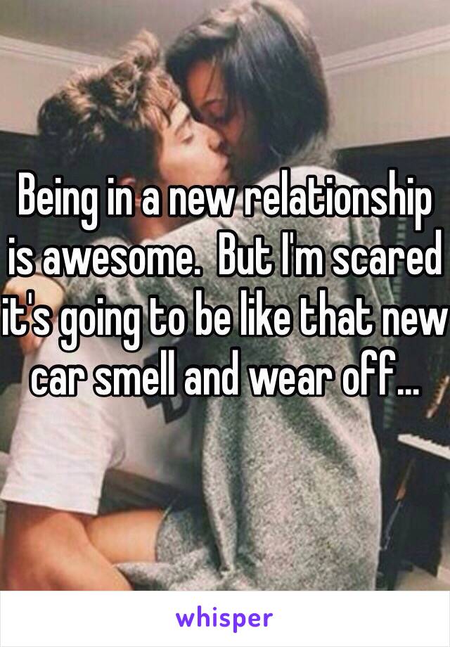 Being in a new relationship is awesome.  But I'm scared it's going to be like that new car smell and wear off...