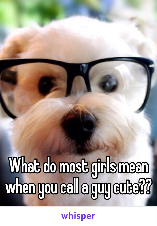 what-do-most-girls-mean-when-you-call-a-guy-cute