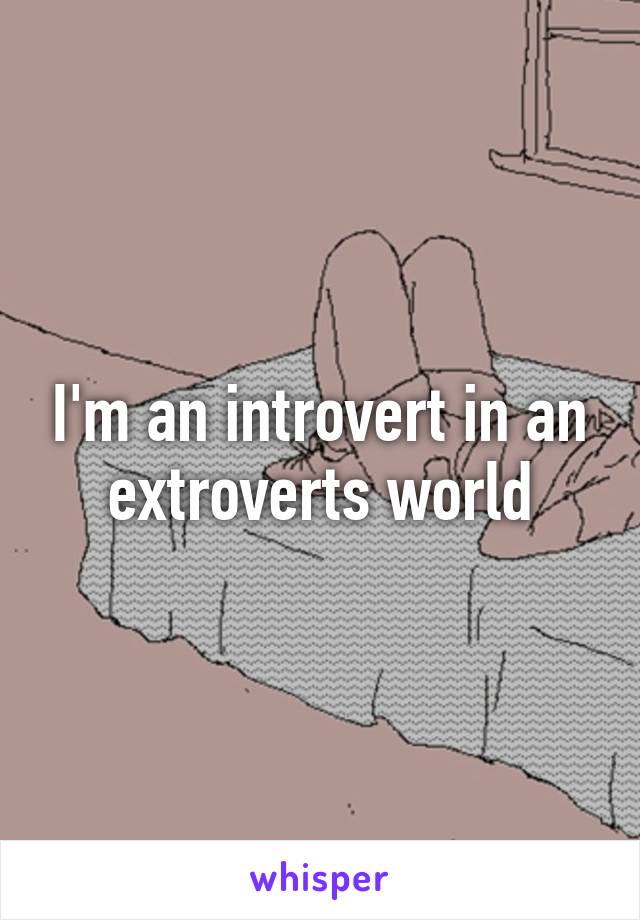 I'm an introvert in an extroverts world