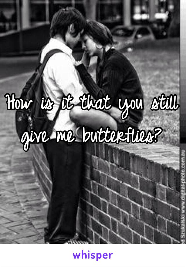 How is it that you still give me butterflies?