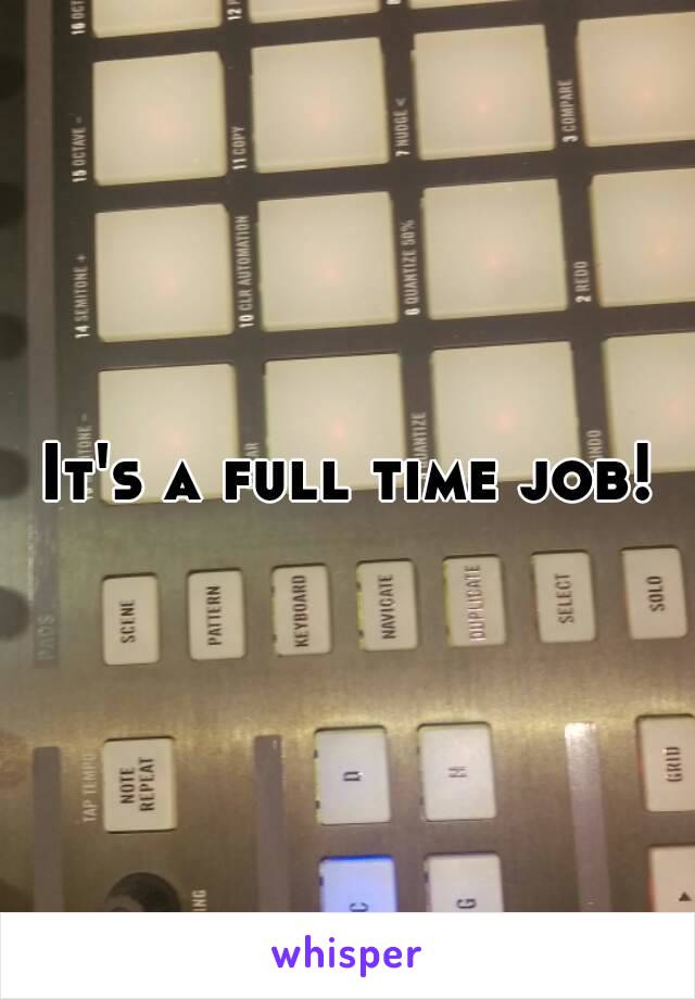 It's a full time job!