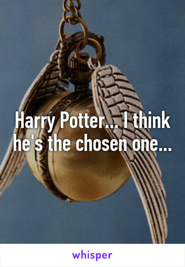 Harry Potter... I think he's the chosen one...