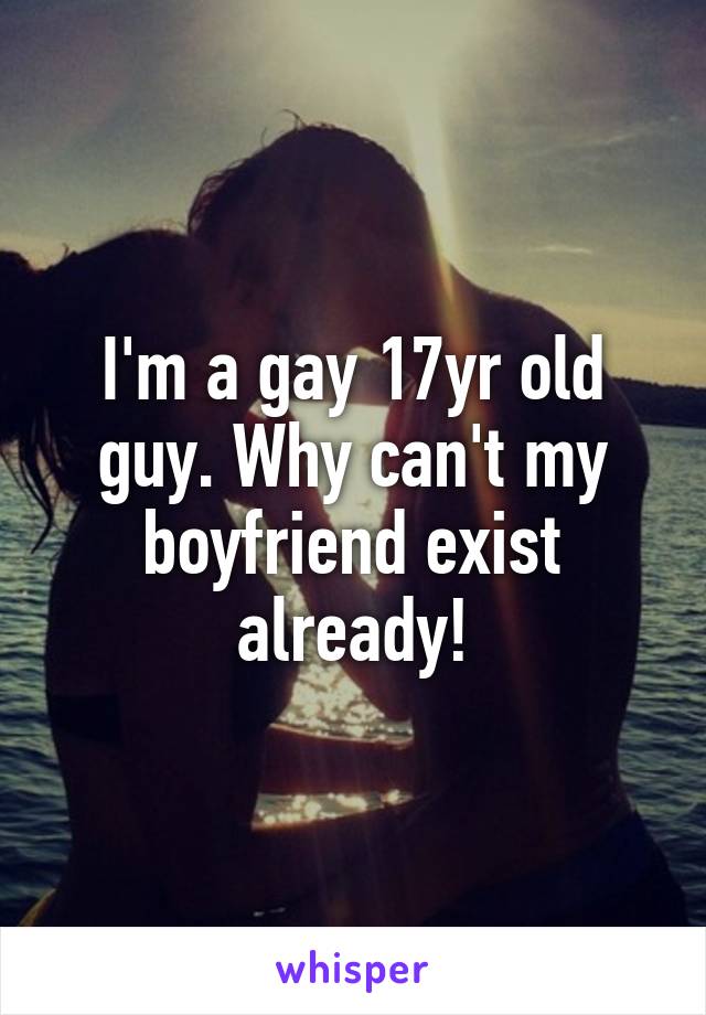 I'm a gay 17yr old guy. Why can't my boyfriend exist already!