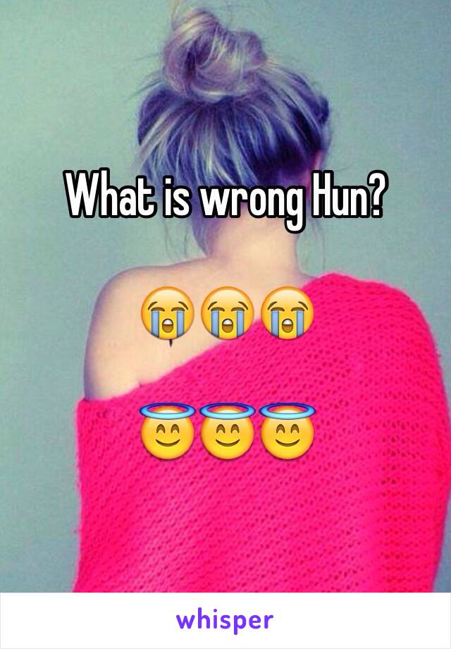 What is wrong Hun?

😭😭😭

😇😇😇