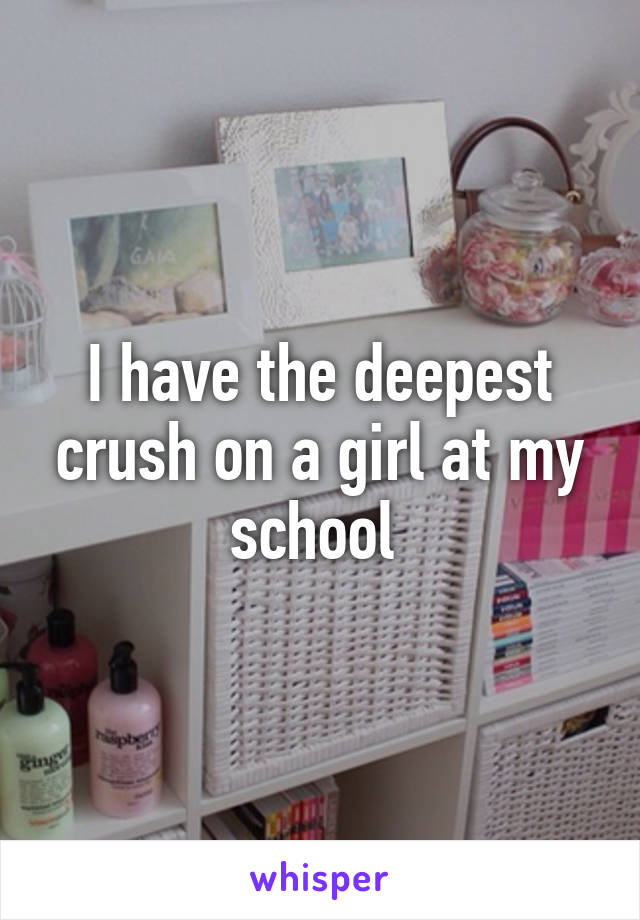 I have the deepest crush on a girl at my school 