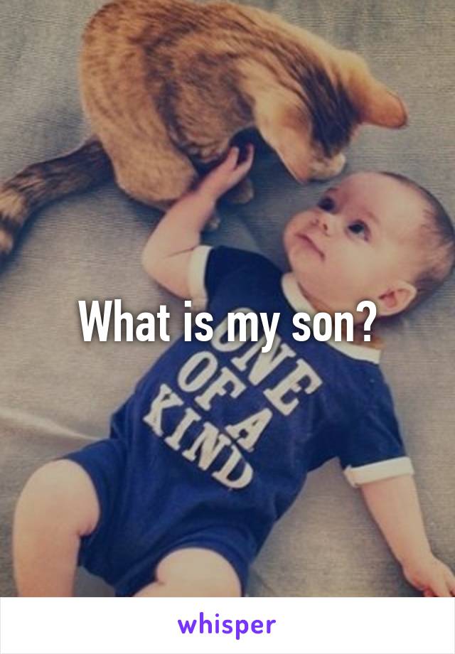 What is my son?