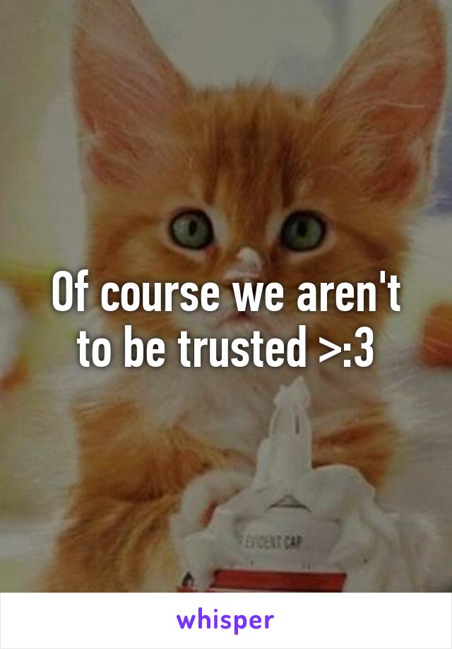 Of course we aren't to be trusted >:3