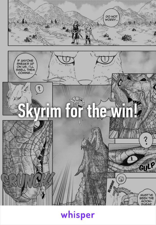 Skyrim for the win!