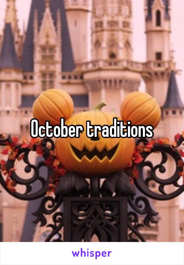 October traditions