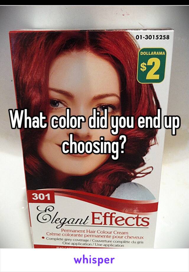 What color did you end up choosing?