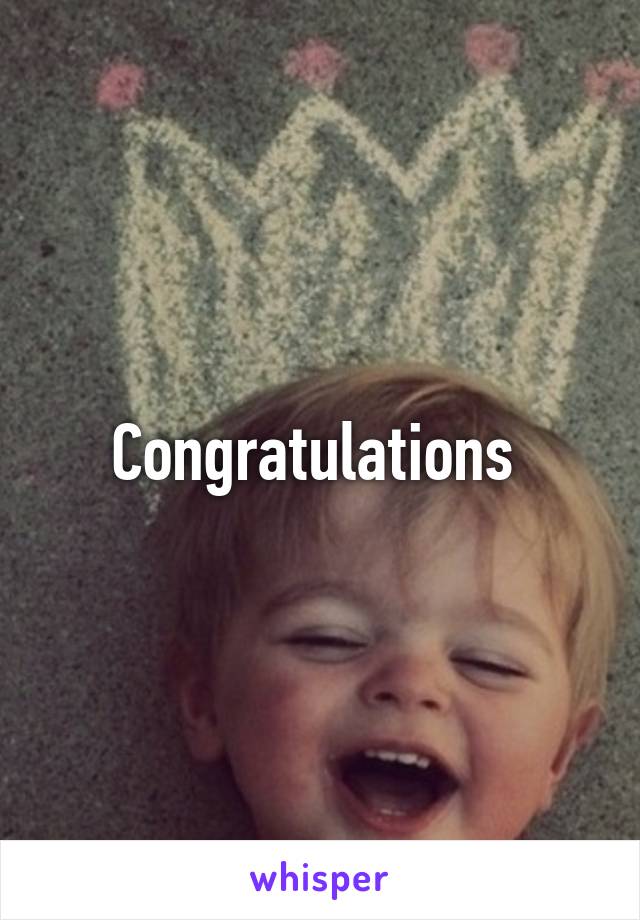 Congratulations 