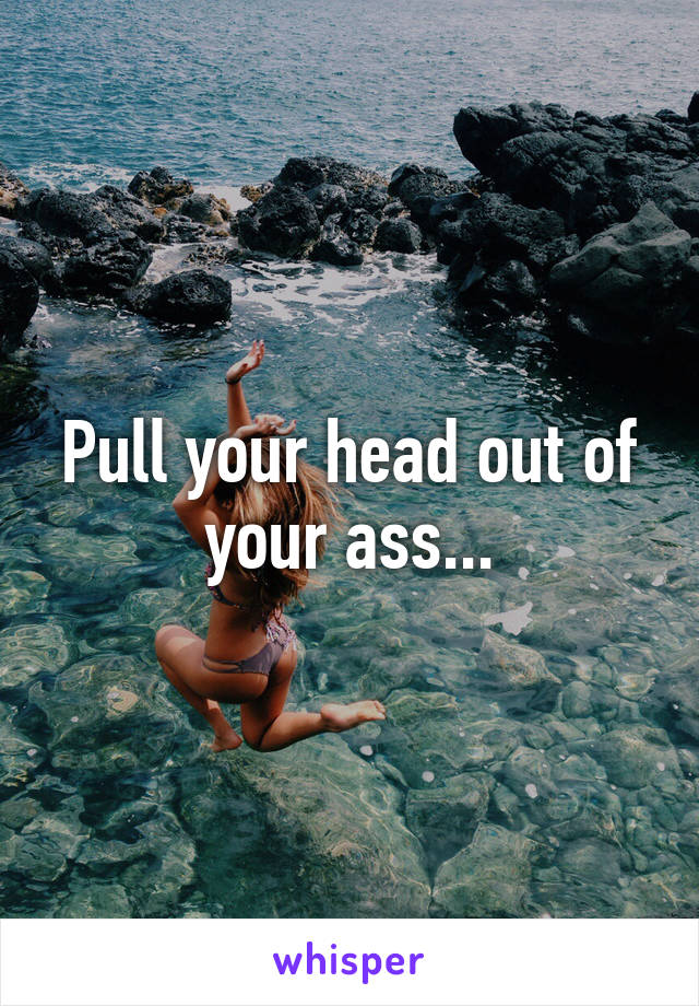 Pull your head out of your ass...