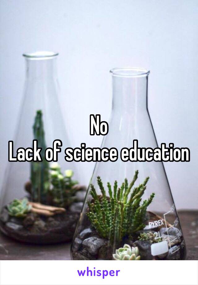 No
Lack of science education 