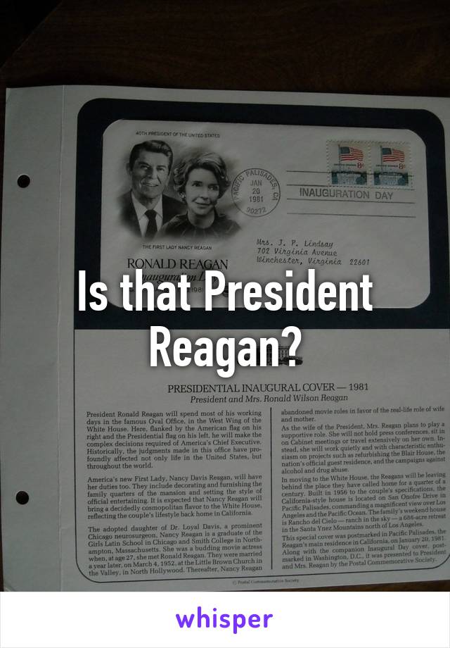 Is that President Reagan?