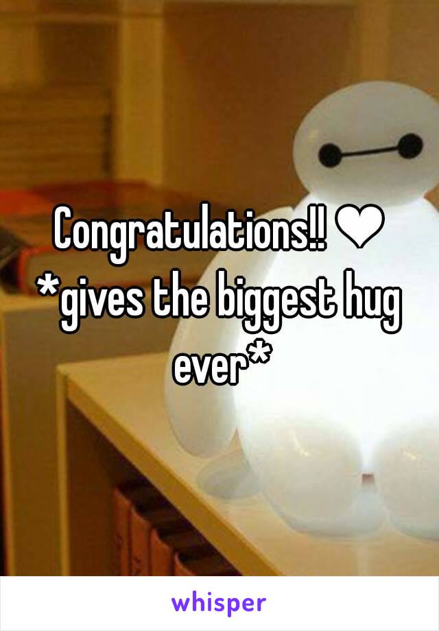 Congratulations!! ❤
*gives the biggest hug ever*