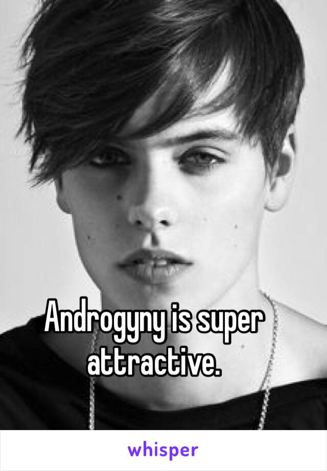 Androgyny is super attractive. 