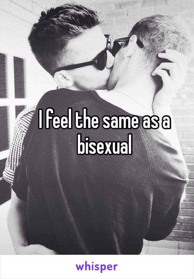 I feel the same as a bisexual