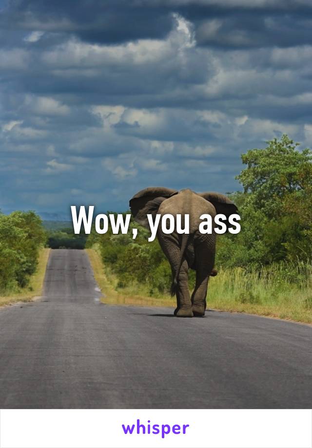 Wow, you ass