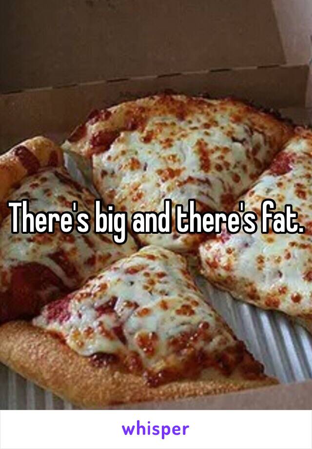 There's big and there's fat.