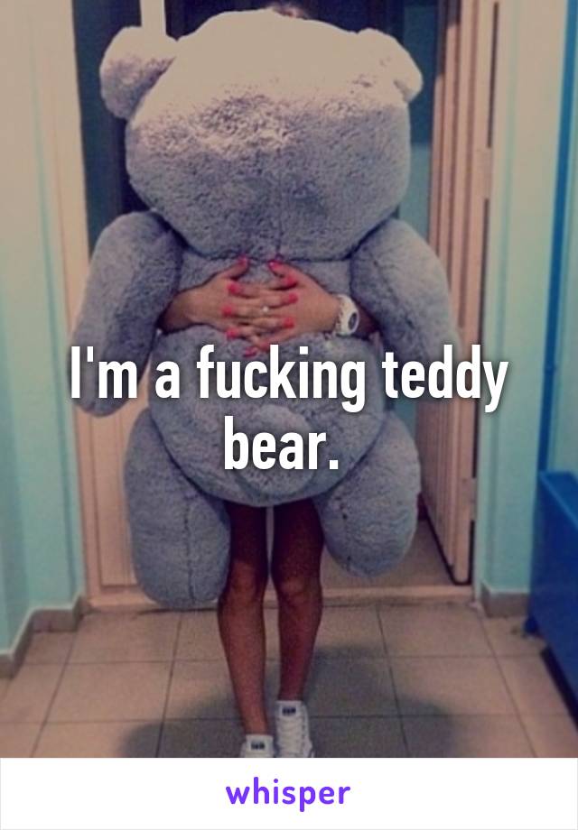 I'm a fucking teddy bear. 