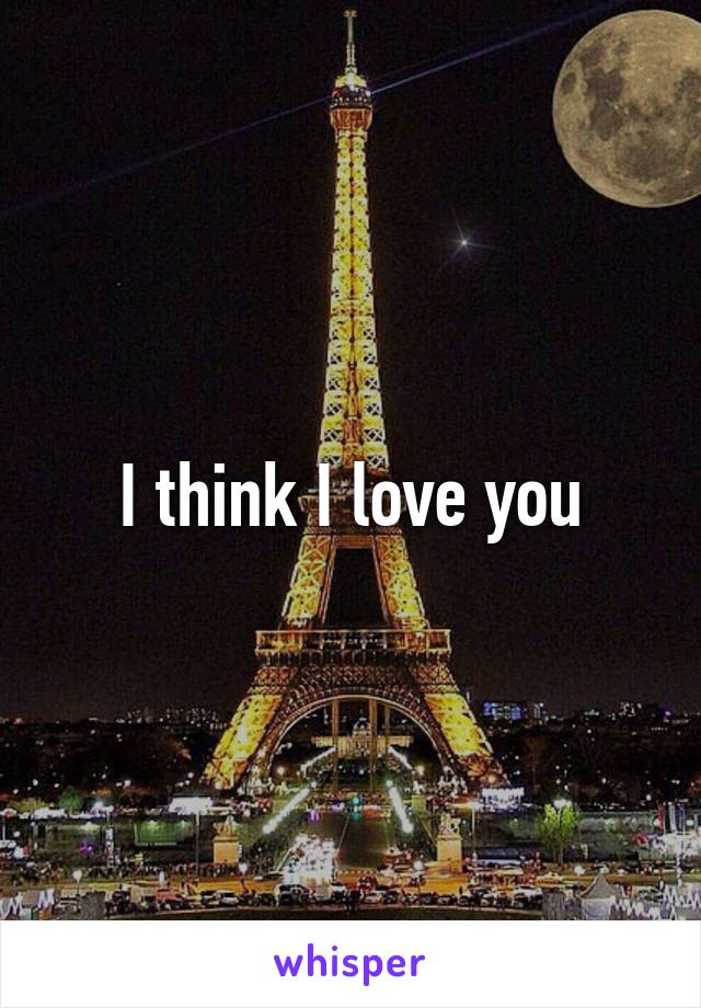 I think I love you