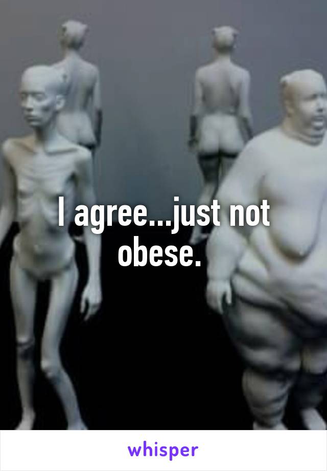 I agree...just not obese. 