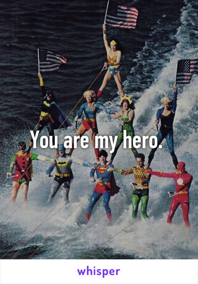 You are my hero. 