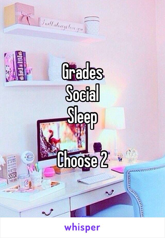 Grades
Social
Sleep

Choose 2